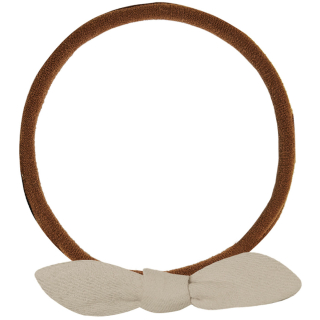 Quincy Mae Haarband Bruin Oat Strik
