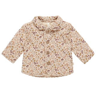 Quincy Mae Jas Beige/Bruin/Rood Bloemen