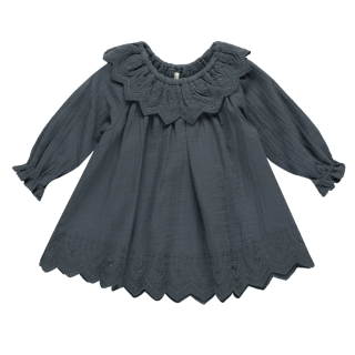 Quincy Mae Jurk Blauw Indigo