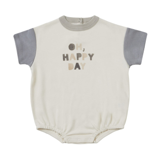 Quincy Mae Romper Creme/Blauw Happy Day