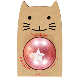 Ratatam Bal Glitter Roze 15 Cm