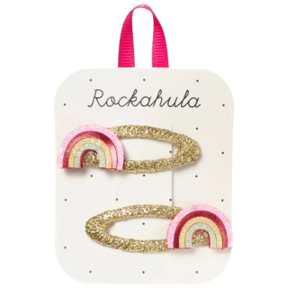 Rockahula haarclip goud regenboog 2 stuks meisjes haaraccessoire