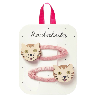 Rockahula haarclip roze poes 2 stuks meisjes haaraccessoire