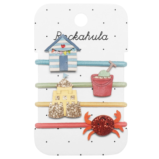 Rockahula Haarelastiekjes Beach Fun Blauw/Groen/Rood 4 Stuks