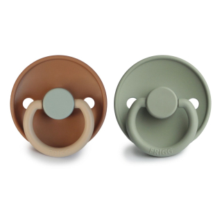 FRIGG Color 2-pack fopspeen Safari & Sage Silicone & Latex