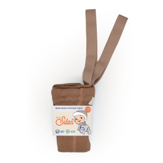 Silly Silas Footless Maillot Wol Cappuccino Brown