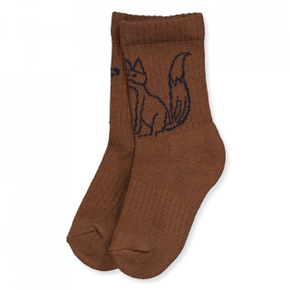 MP Denmark Sokken Fox 10-79227-40 Root Beer - Sok met Vos