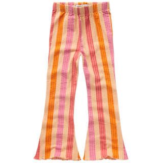 Sproet & Sprout Flared Broek Beige/Oranje/Roze Strepen