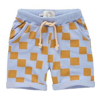 Sproet & Sprout Korte Broek Blauw/Bruin Blokkenprint