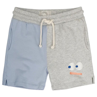 Sproet & Sprout Korte Broek Blauw/Grijs Smiley