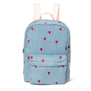 Studio Noos Rugzak Blauw Hartjes Denim Midi