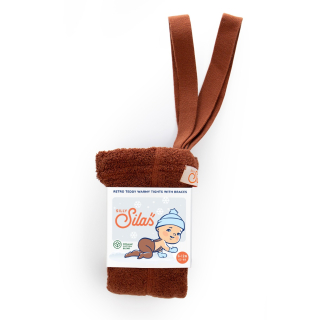 Silly Silas Teddy Warm Tights Footed Cinnamon