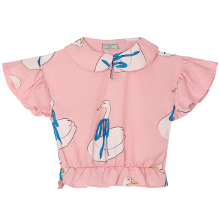 The Campamento Blouse Roze Zwanenprint