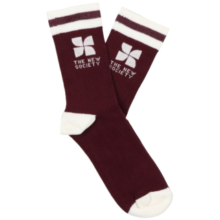 The New Society TNS Logo Socks Winetasting bordeaux kindersokken