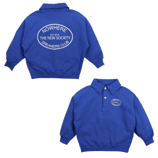 The New Society Sweater Blauw Kraag