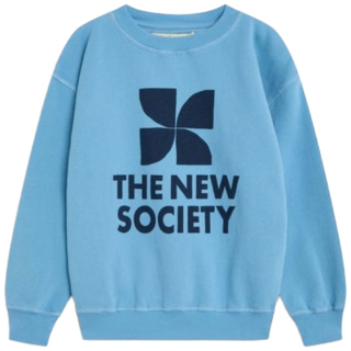 The New Society sweater TNS logo Cyaneus blauw voor jongens en meisjes