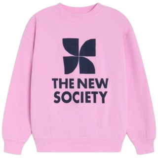 The New Society sweater TNS logo Lilac Chiffon roze voor jongens en meisjes