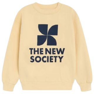 The New Society sweater TNS logo Sunlight geel voor meisjes met logoprint