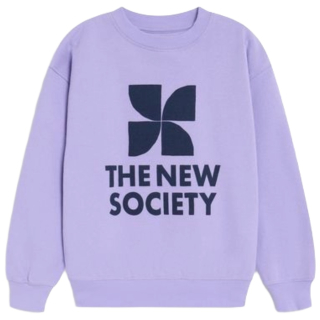 The New Society sweater TNS logo Violet Tulip paars voor meisjes met logoprint