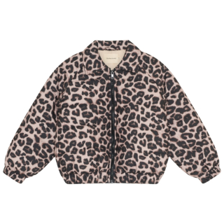 The New Society Moosie Outerwear Mossie Print winterjas panterprint meisjes
