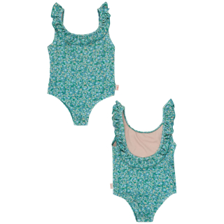Tiny Cottons Badpak Blauw/Groen Bloemen