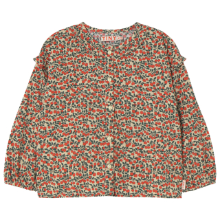 Tiny Cottons Blouse Beige/Rood/Groen Appels