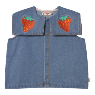 Tiny Cottons Blouse Blauw Aardbeien