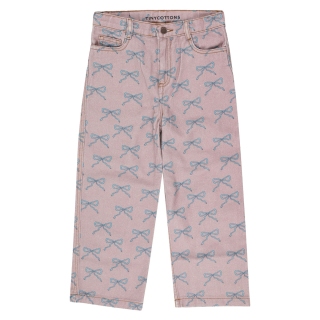 Tiny Cottons Spijkerbroek Roze/Blauw Strikken