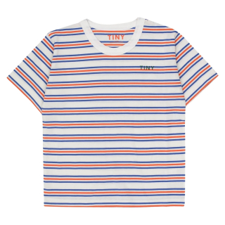 Tiny Cottons T-Shirt Wit/Blauw/Rood Strepen