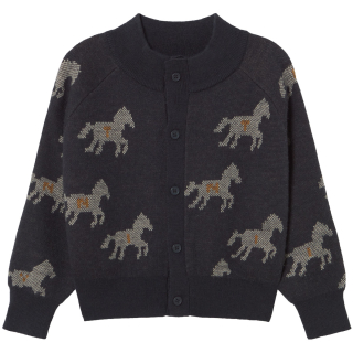 Tiny Cottons Vest Paarden Blauw