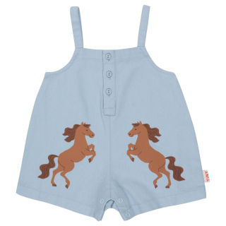 Tiny Cottons Tuinbroek Blauw Paardenprint