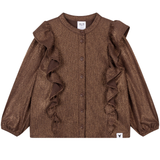 Alix Mini Blouse Ruches Shiny Bruin