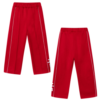 Alix Mini Broek Rood/Creme Wide