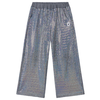 Alix Mini Broek Zilver Wide Glitter