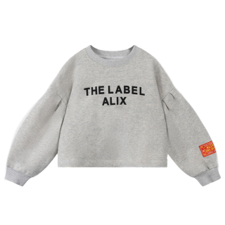 Alix Mini Sweater Grijs The Label Alix Cropped
