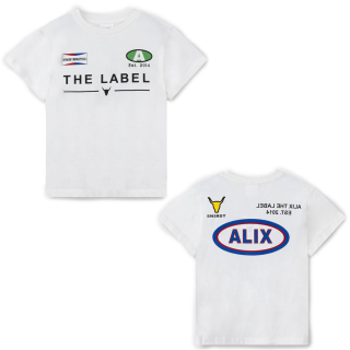 Alix Mini T-shirt Creme/Blauw/Groen The Label Alix