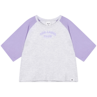 Alix Mini kids knitted contrast raglan t-shirt