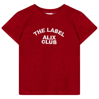 Alix Mini kids knitted terry t-shirt cerise The Label Alix Club bij Pudilo