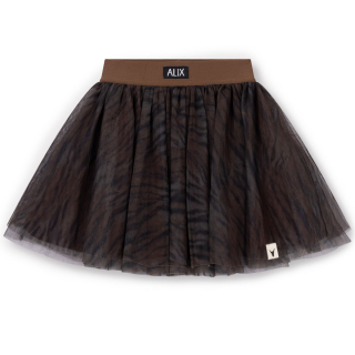 Alix Mini Tule Rok Panterprint Bruin