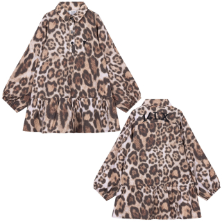Alix Mini Jurk Panterprint Bruin
