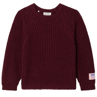 American Vintage Gebreide Trui Bordeaux Chine