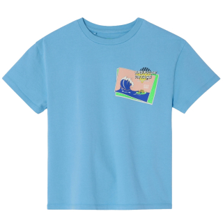 American Vintage T-Shirt Blauw Print