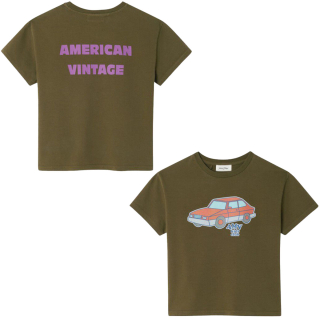 American Vintage T-shirt Groen Bois Vintage