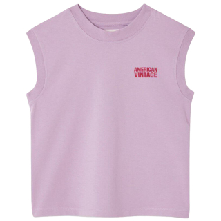 American Vintage tank top paars lilas pastel meisje Enfant Gixy Debardeur Col Lilas Pastel zomercollectie Pudilo