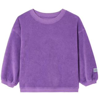 American Vintage sweater paars badstof