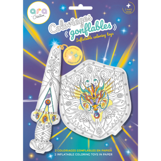 Ara Creative lichtgevend zwaard en schild kleurset met LED verpakking
