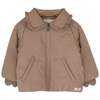 Baje Studio meisjes winterjas rose cafe ruffle kraag