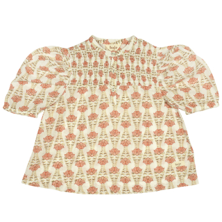 Baje Studio Blouse Creme/Roze Bloemenprint