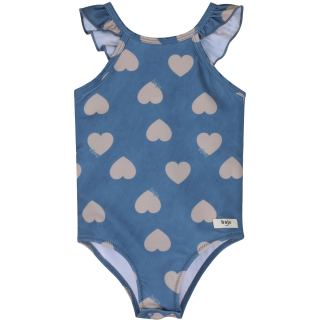 Baje Studio Bowie badpak blauw met hartjes