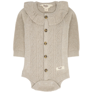 Baje Studio romper beige ruffle kraag detail